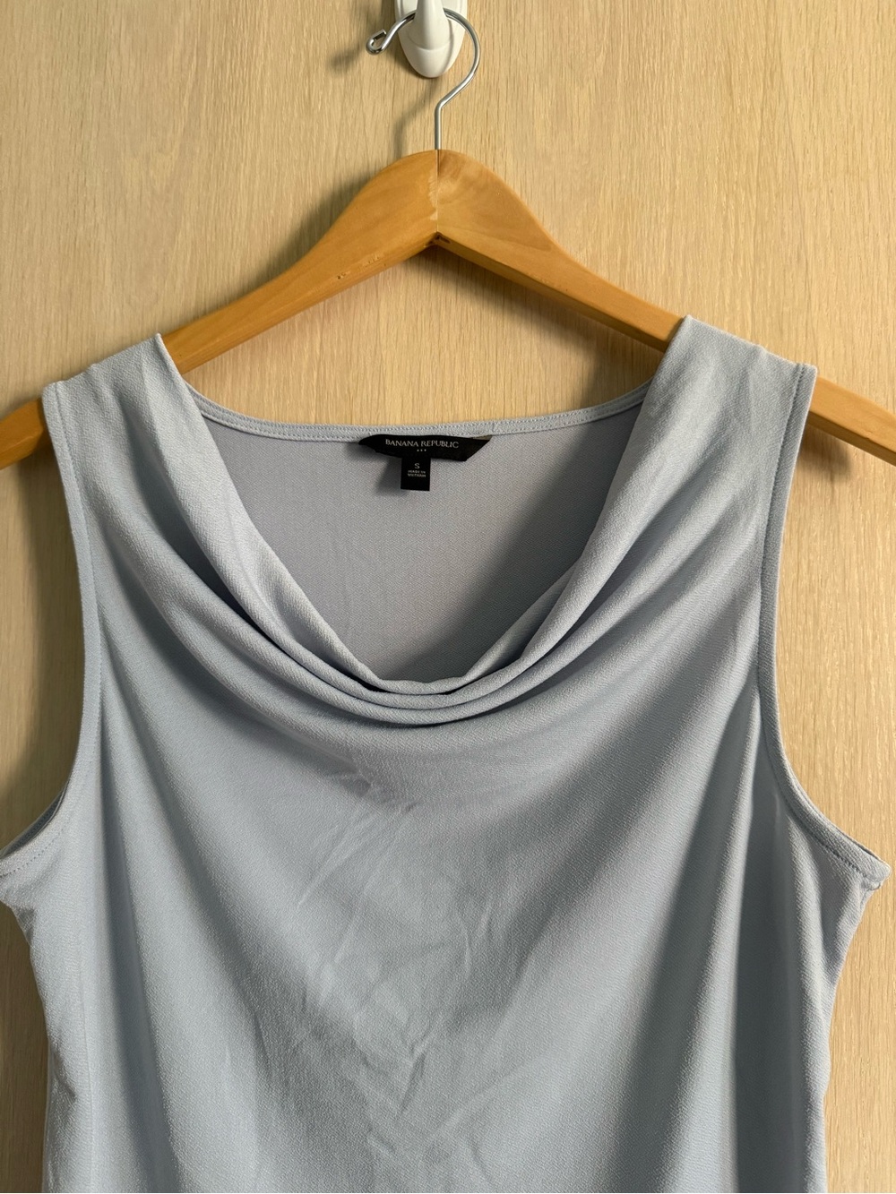 Banana Republic Light Blue Cowl Neck Sleeveless Top